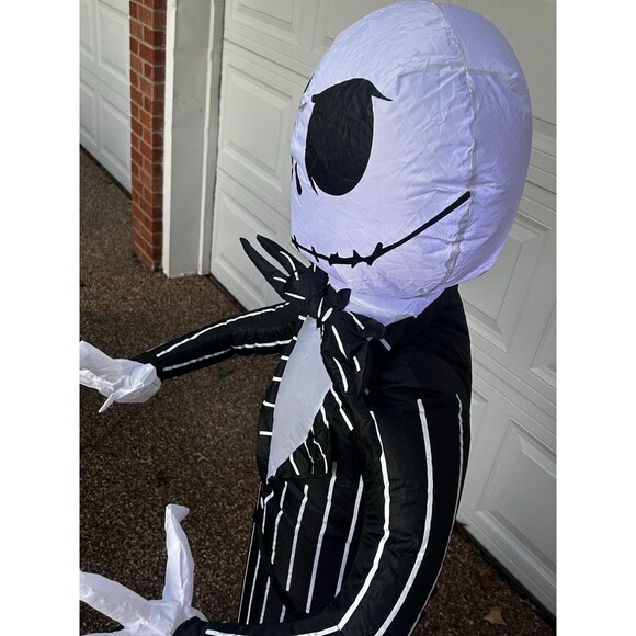 Gemmy Halloween Decor Outdoor 5 ft Jack Skellington Zero Pumpkin Inflatable - Picture 3 of 5